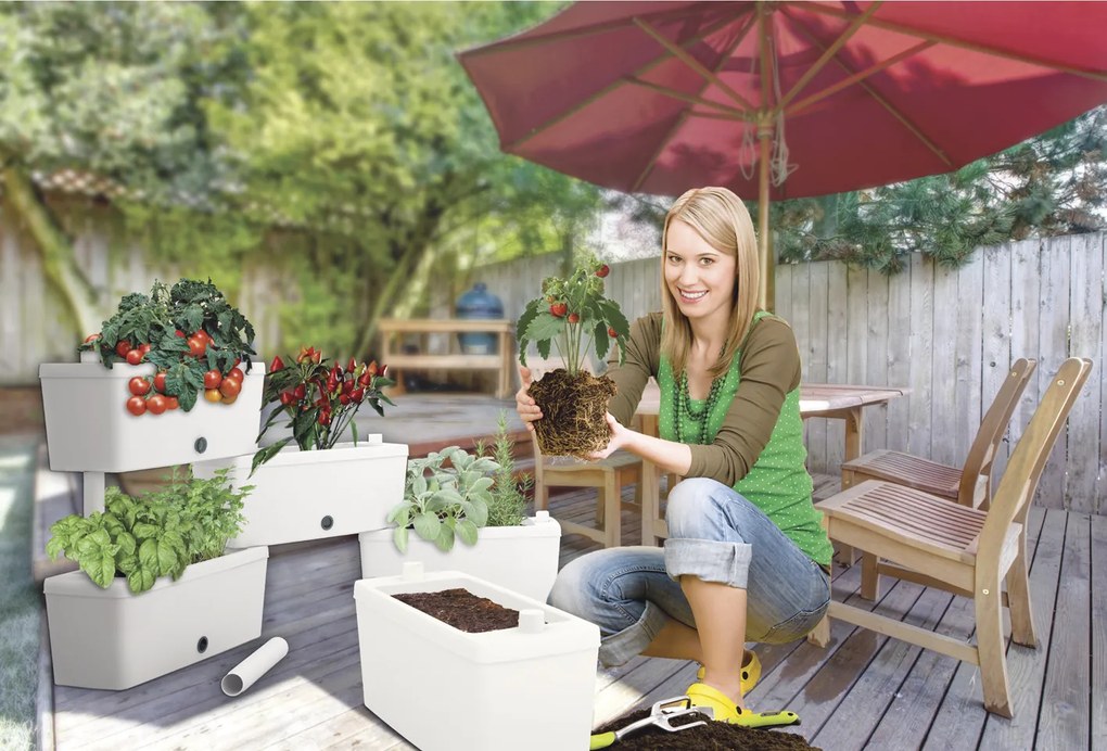 BAMA Sada zavlažovacích hrantíkov BRICK, biela