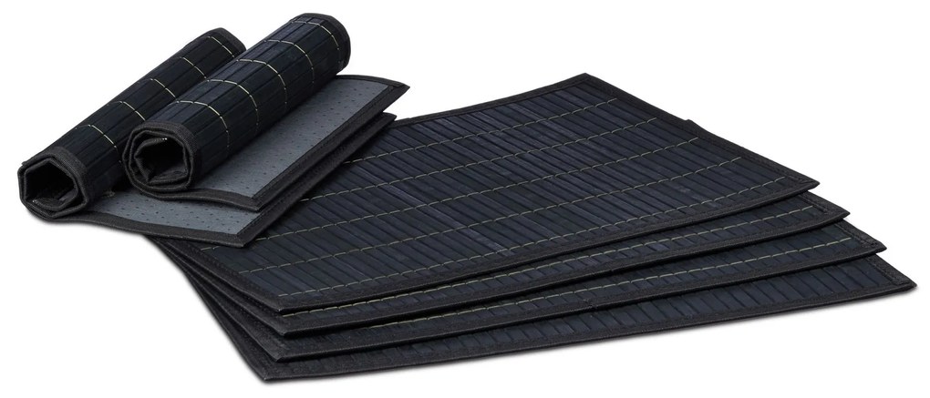 6-dielne prestieranie na jedálenský stôl RD20505, čierna