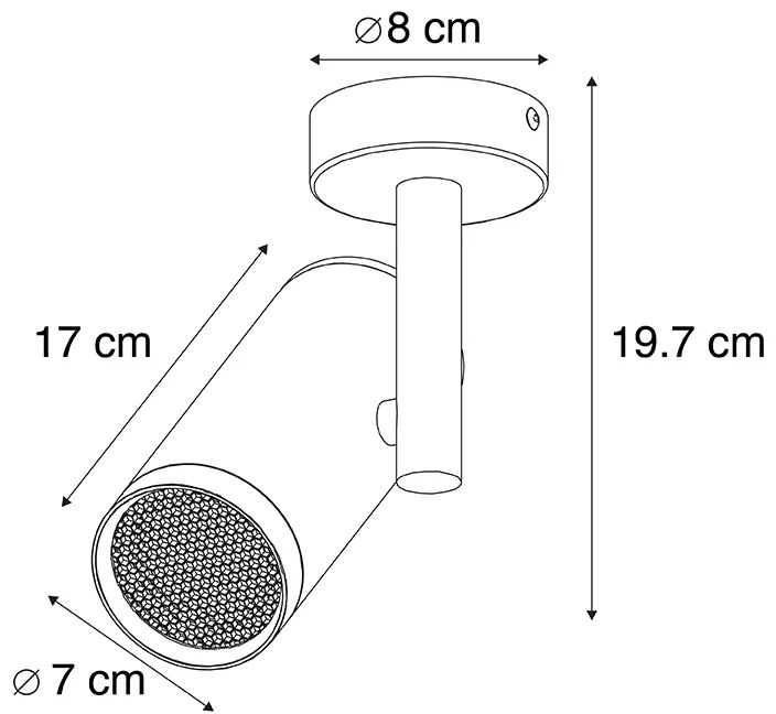 Dizajnové bodové svetlo čierne - Scopio Honey