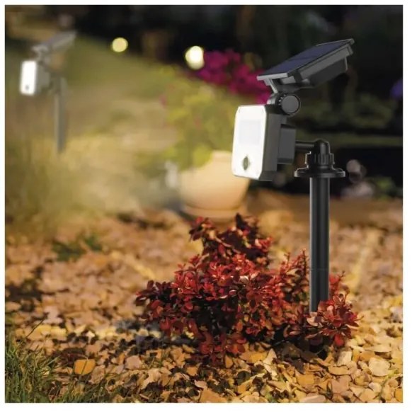 LED Solárny reflektor so senzorom pohybu SPILO LED/3,7V 3600mAh 4000K IP54 + DO
