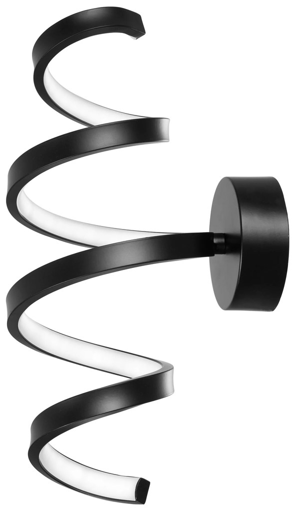 Toolight - LED nástenná lampa SPRING APP826-W, čierna matná, OSW-09178