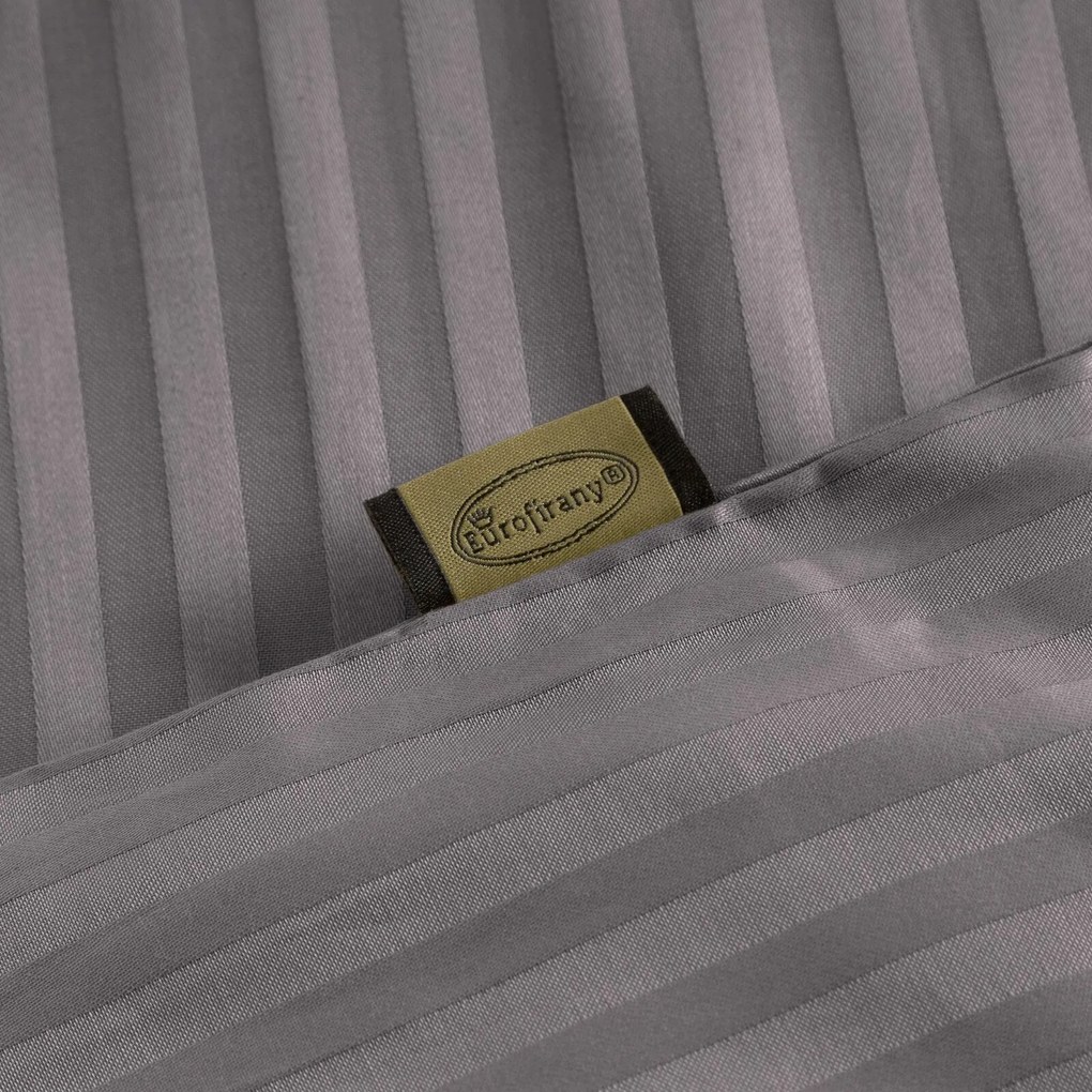 SATÉNOVÉ OBLIEČKY VERA 200X220 CM, 2 KS 70X80 CM SIVÉ