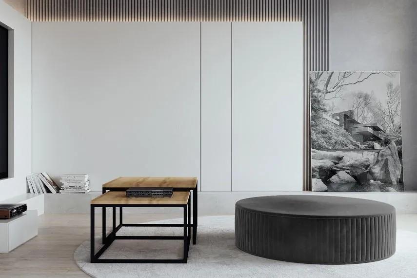 ELT, ANTALYA minimalistický taburet, 73x73 cm