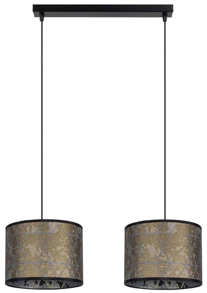 Luster na lanku REZO 2xE27/60W/230V zlatá