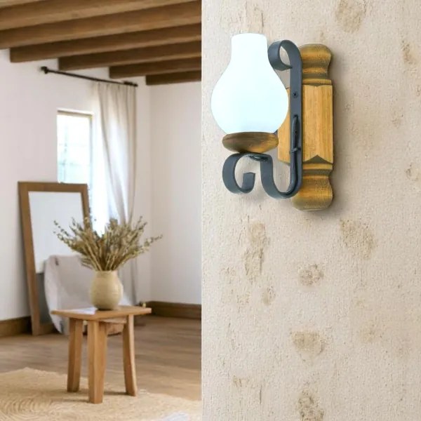 Brilagi - Nástenné svietidlo RUSTIC 1xE14/40W/230V buk