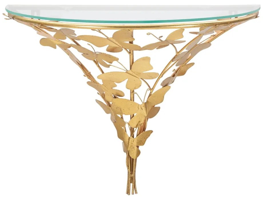 Nočný stolík v zlatej farbe Butterfly – Mauro Ferretti