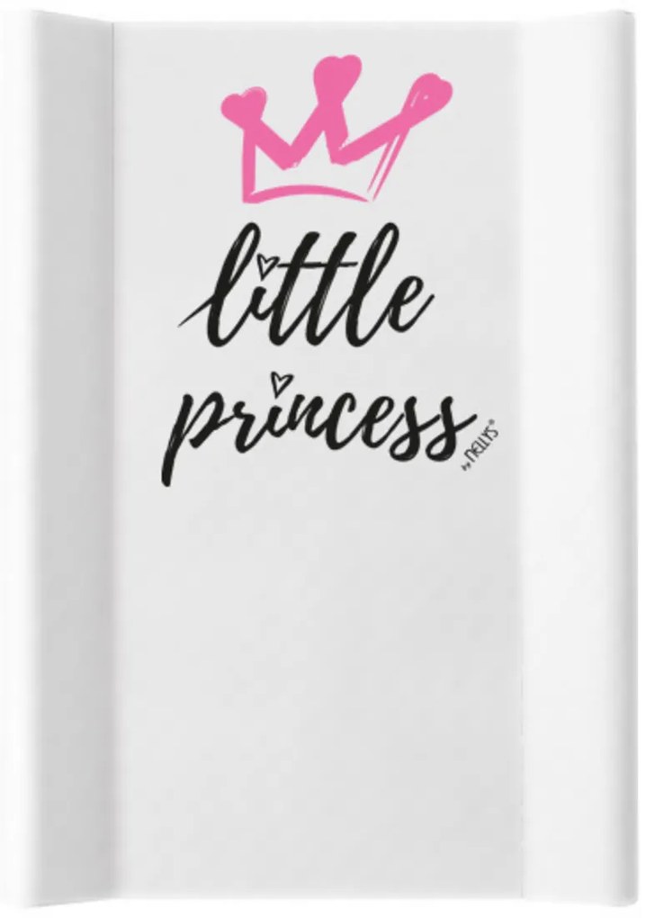 NELLYS Prebaľovacia podložka, tvrdá MDF, Little Princess, 50 x 70cm, biela