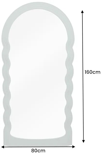 Nástenné zrkadlo Wave 160cm šalvia zelená