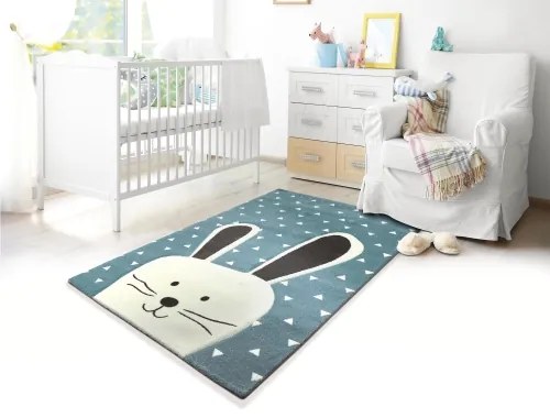 Koberce Breno Kusový koberec PASTEL KIDS 52/KVK, modrá,120 x 170 cm