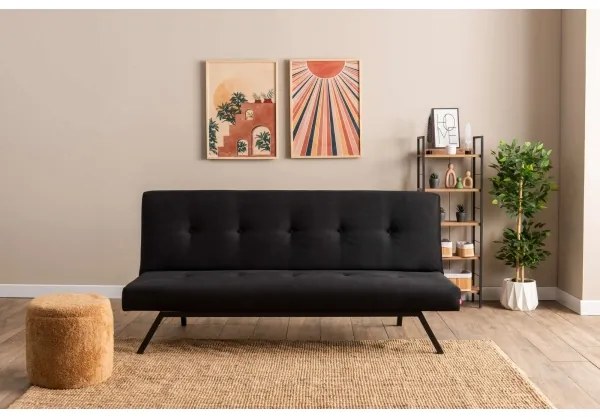 Dvojmiestná rozkladacia pohovka BAKU čierna