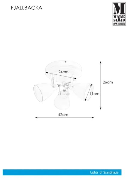 Markslöjd 108083 - Kúpeľňové bodové svietidlo FJÄLLBACKA 3xG9/20W/230V IP44 biela