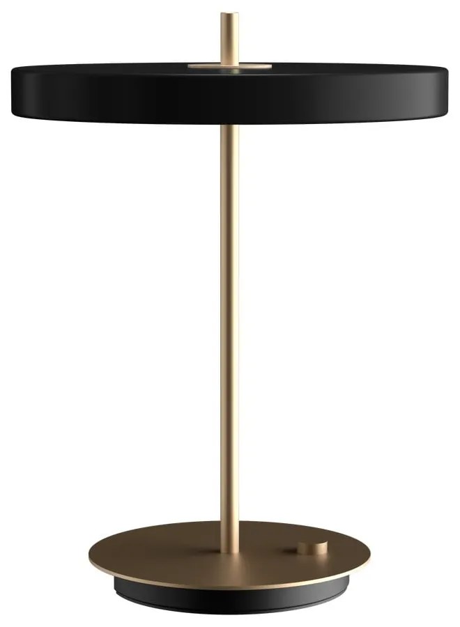 Čierna LED stolová lampa so stmievačom s kovovým tienidlom (výška 41,5 cm) Asteria Table – UMAGE