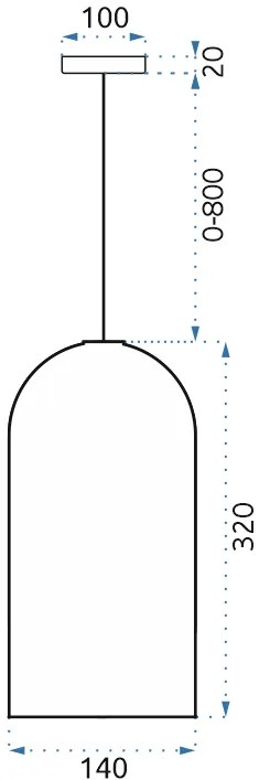 Toolight Fox B, závesná lampa 1xE27 APP196-1CP, čierna-ružové zlato, OSW-00177