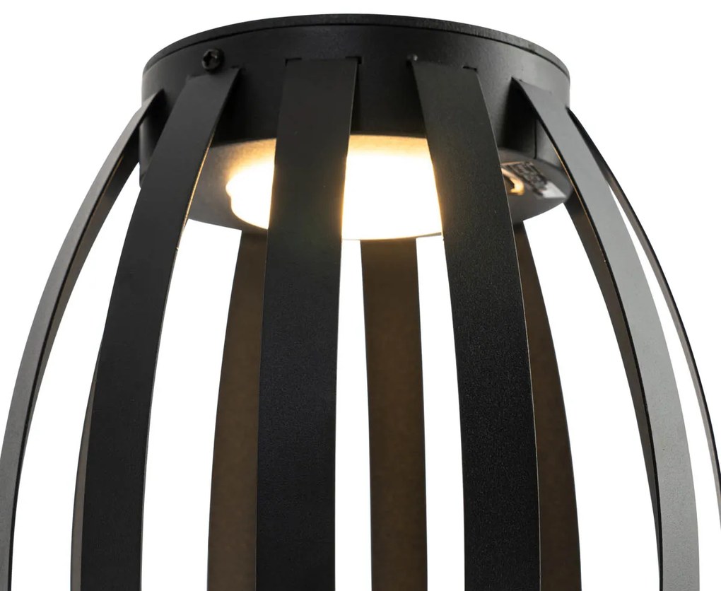 Sada 2 vonkajších stolových lámp čiernych 3-stupňový stmievač Solárny & Nabíjateľný - Sheldon