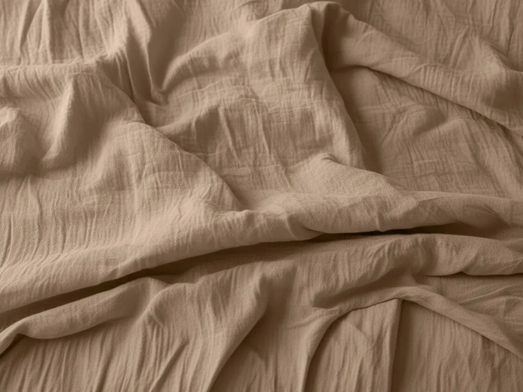 Mušelínové obliečky PURELY svetlohnedé Rozmer obliečok: 2 ks 80 x 80 cm | 200 x 200 cm