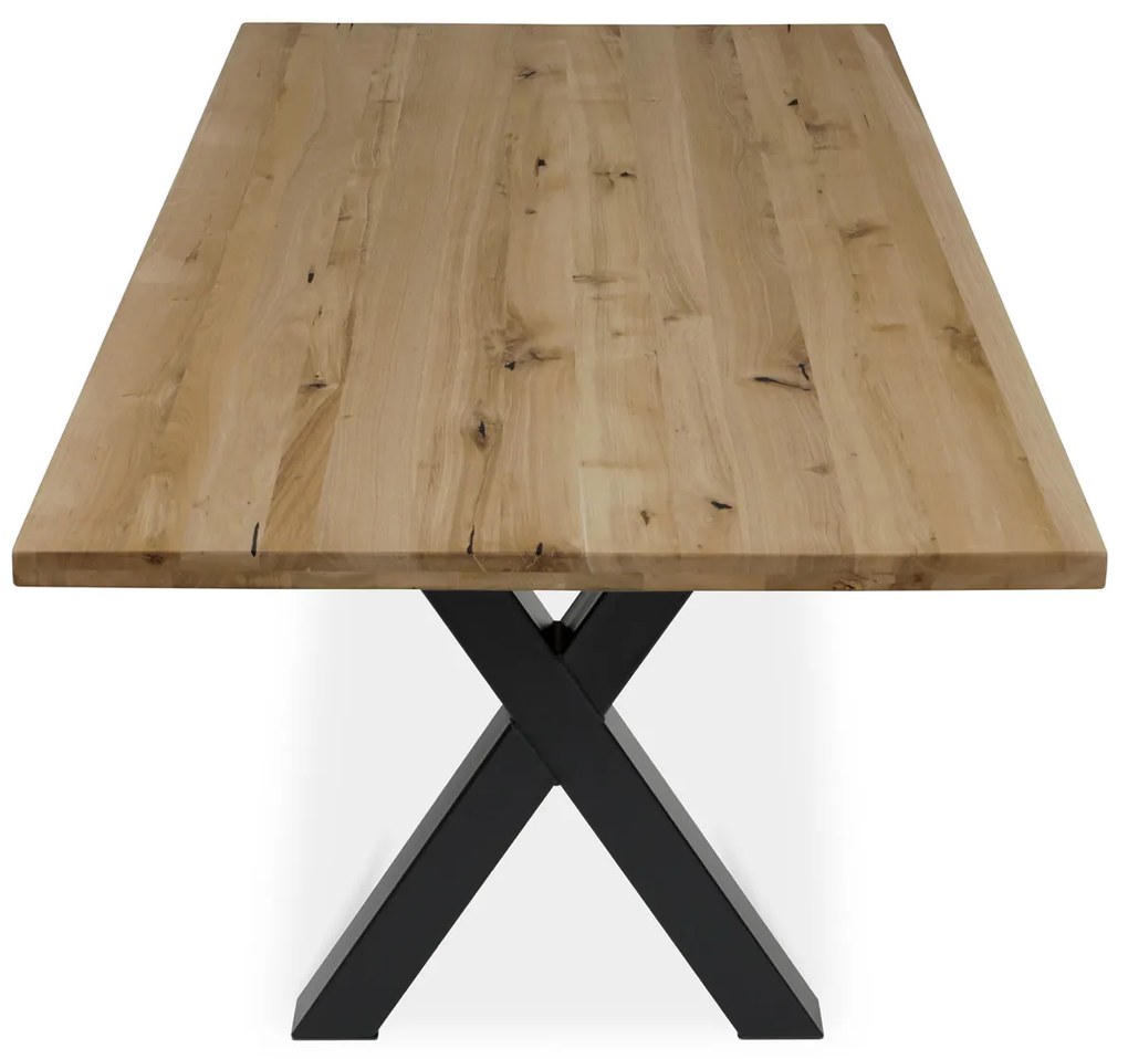 Jedálenský stôl, 200x100x75 cm, masív dub