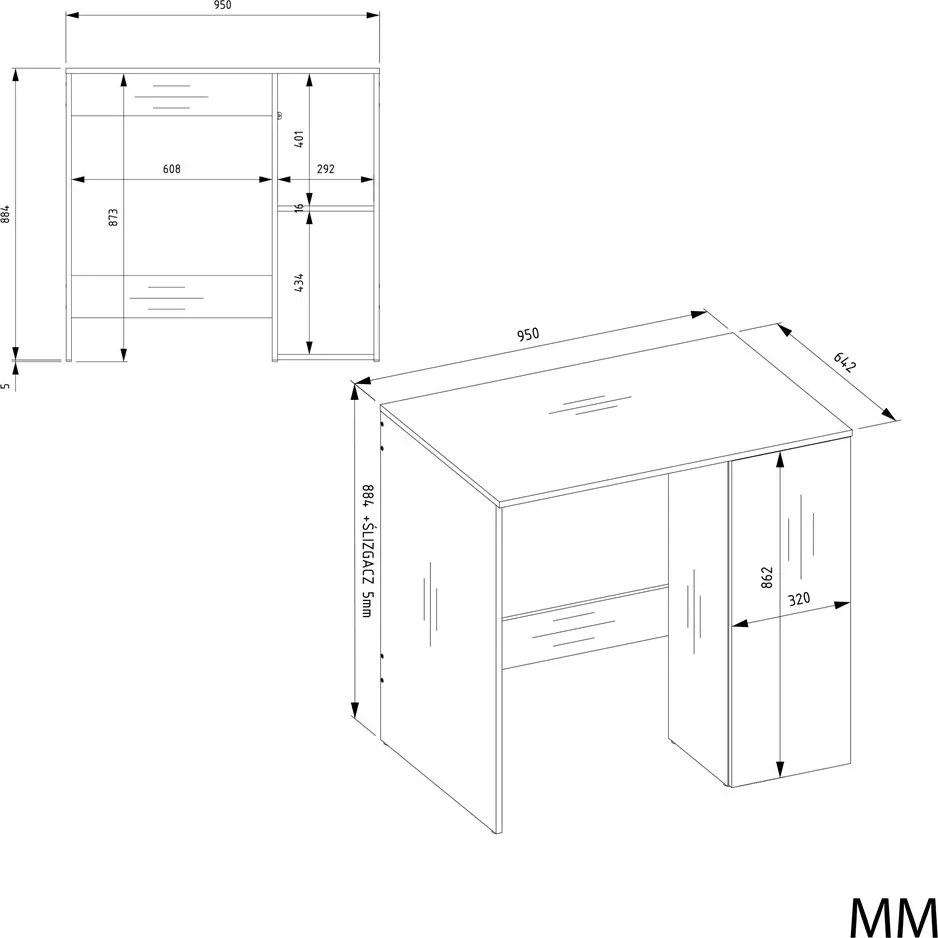 Koupelnová skříňka na pračku Pola 95 cm bílá