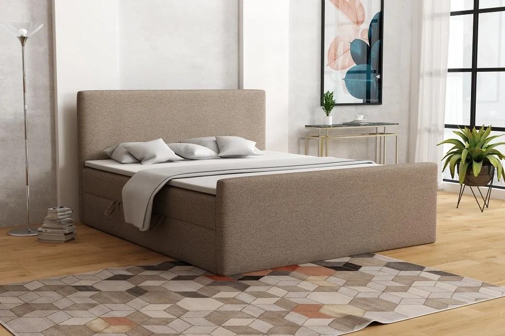 ZET, ZITA kontinentálna posteľ boxspring 160x200 s úložným priestorom