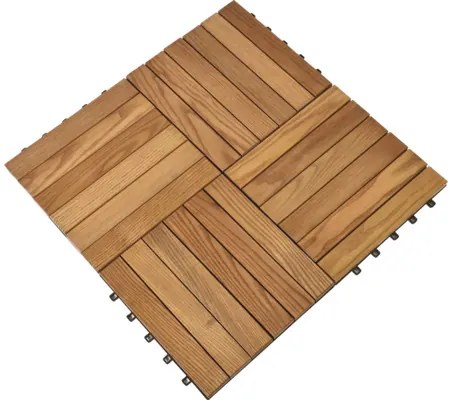Drevená dlaždica Rojaplast Thermowood 30 x 30 cm s klick systémom hnedá balenie 6 ks
