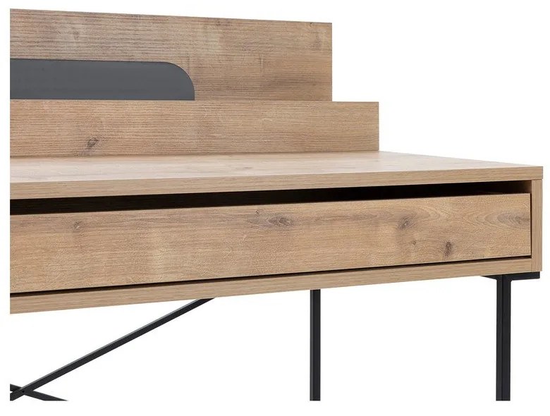 Pracovný stôl z dubového dreva so sekretárom 60x113 cm Lila – Marckeric