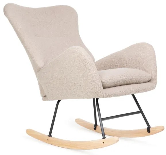 Hojdacie kreslo LUNNIE béžové TEDDY BOUCLÉ 856766