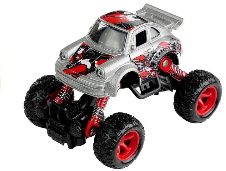 LEAN TOYS Monster Truck s tlmičmi nárazov - sivý