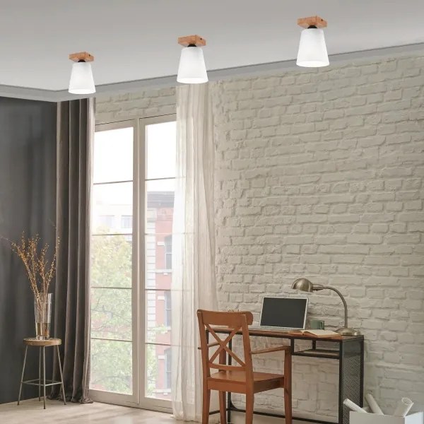 Prisadený luster LULA 1xE27/60W/230V dub