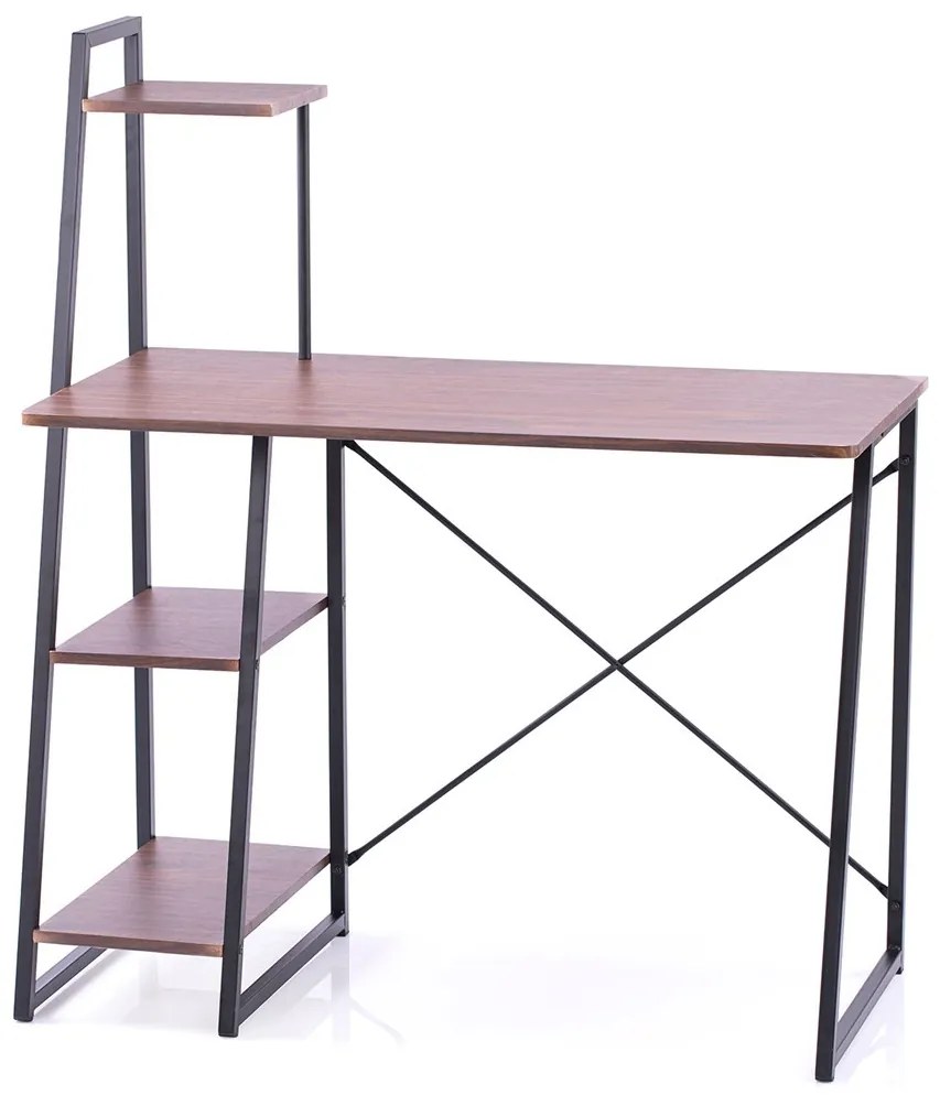 HOMEDE Písací stôl Bren hnedý, velikost 102x50x117
