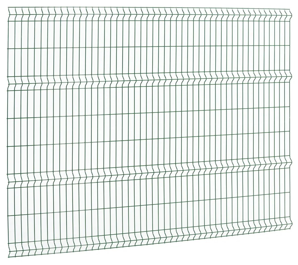 3D plotový panel, drôt 5 mm, výška 180 cm, dĺžka 240 cm, pozink + zelené lakovanie