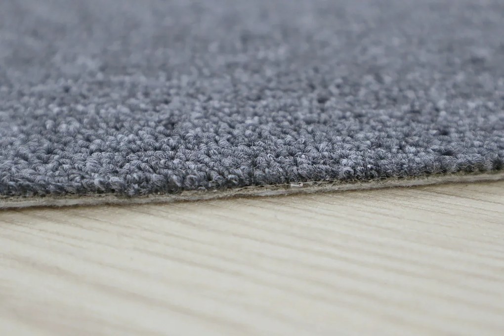 Vopi, AKCIA: 100x410 cm Koberec metráž Astra šedá - neúčtujeme odrezky z role - obšitý zo všetkých strán, šíře, šedá, ab (mriežka), chodba / predsieň