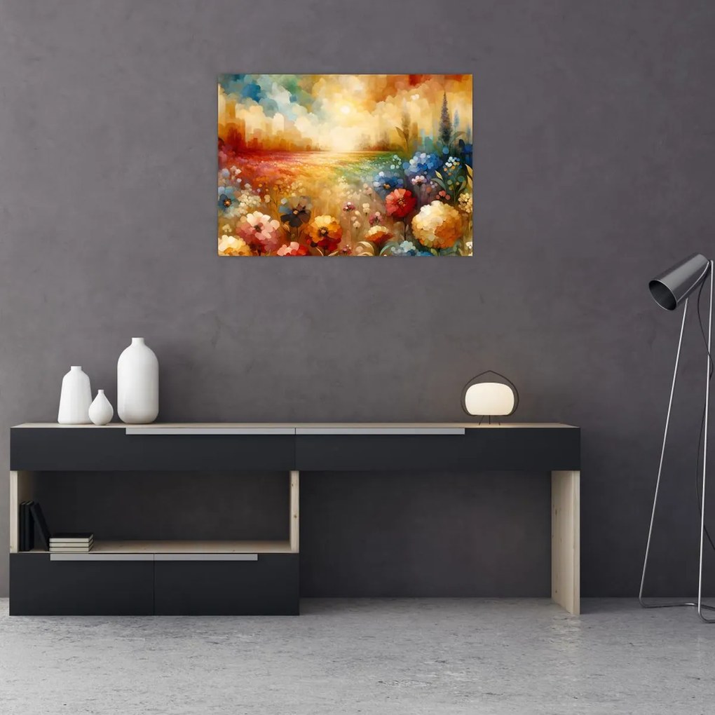 Obraz - Pestrofarebná lúka (70x50 cm)