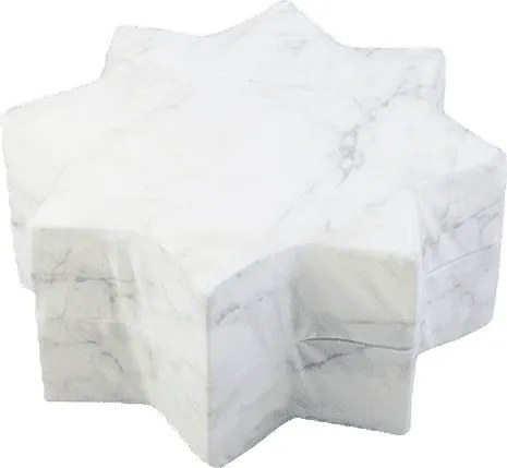 Puf na sedenie hviezda mramor 54 cm