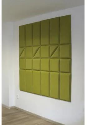 Čalúnený nástenný panel Soft Luna 17 suchý zips 30x30 cm zelený