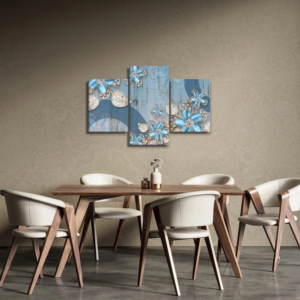 Obraz - Modré kvety (90x60 cm)