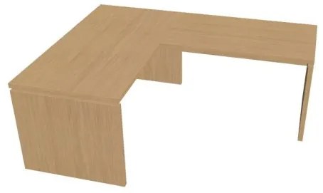Kancelársky stôl ASSIST s prístavbou, pravý, dezén prír. sv. dub