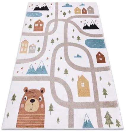 Koberec FUN Polar pre deti, ulice, les, krém Veľkosť: 120x170 cm