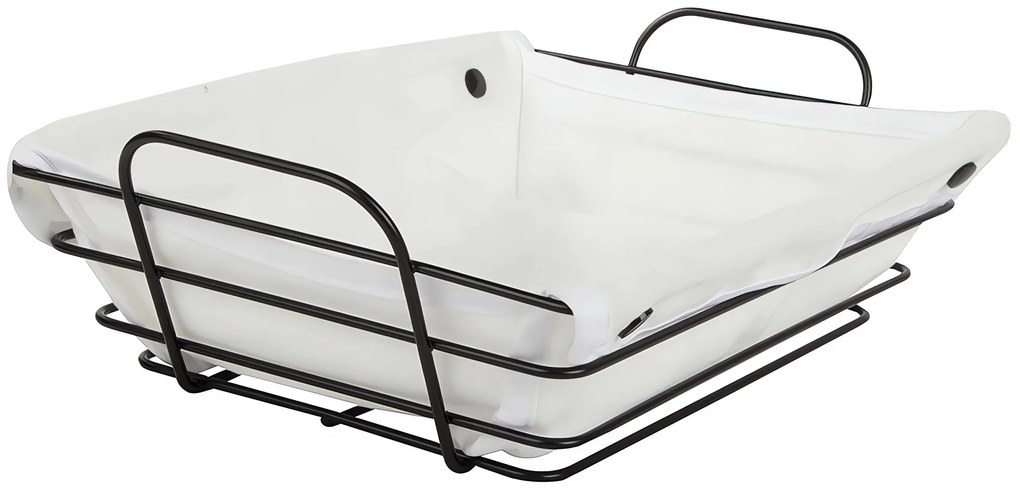 Verk 27209 Košík kovový s odnímateľnou podšívkou 31 x 22 x 16 cm, biela