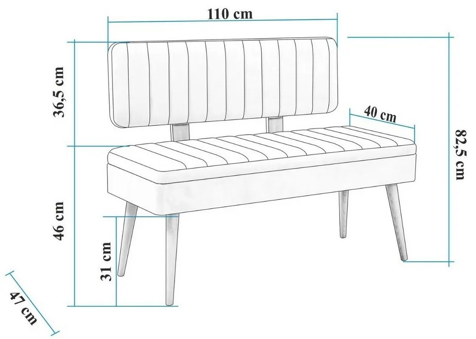 Lavica Vena Dark Blue