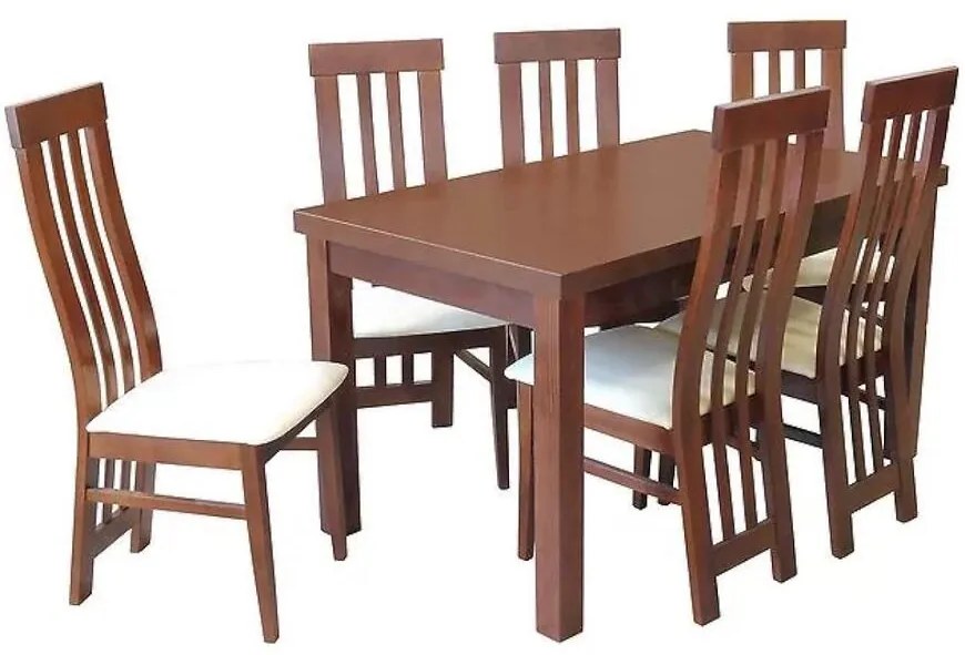 Jedálenská zostava Weronika 1+6 ST654 I gaštan KR810 BR2432 D1P EKO