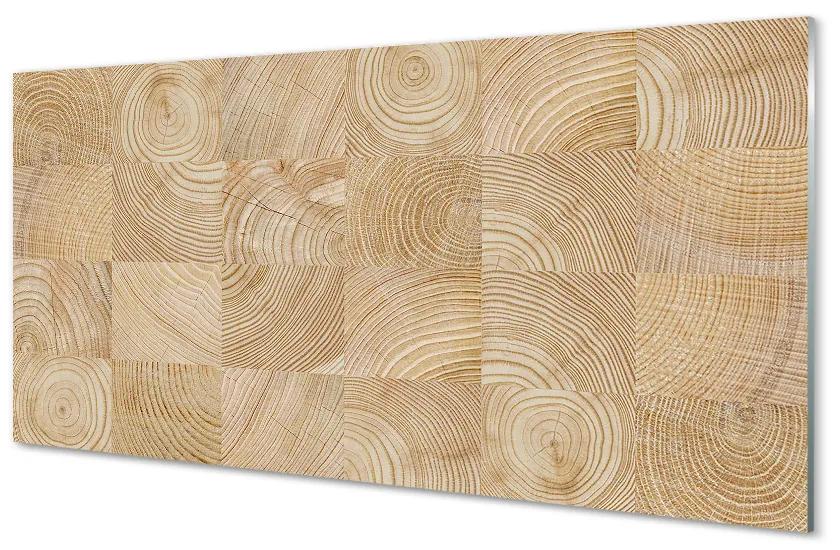 Sklenený obklad do kuchyne Drevo kocka obilia 120x60 cm