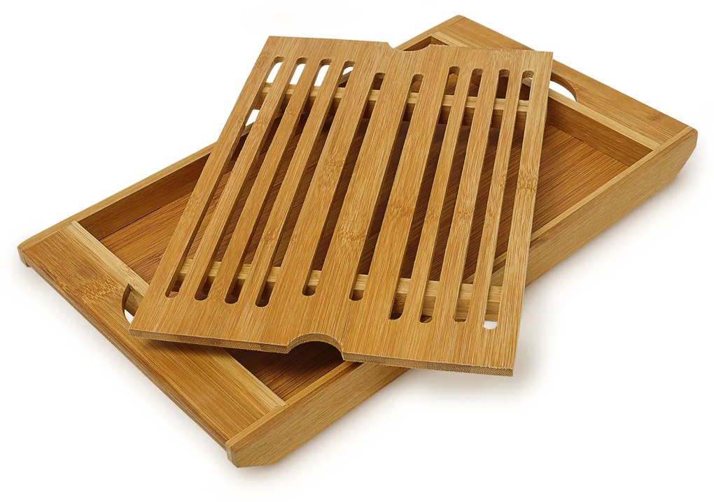 Bambusová doska na krájanie s priehradkou na nôž, RD5328