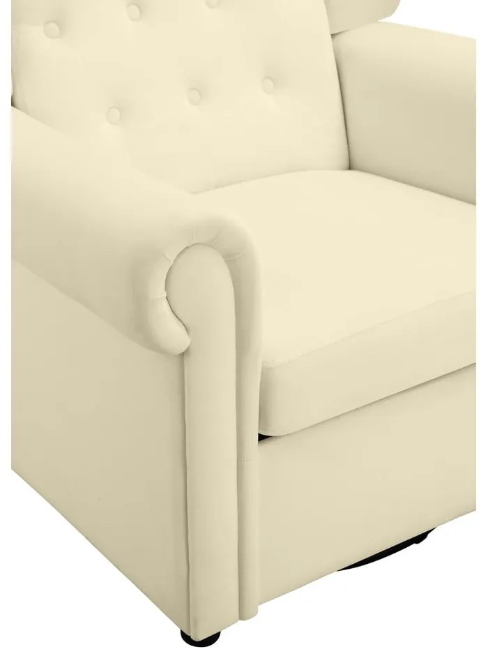 Biele zamatové hojdacie chesterfield kreslo Lillyse – Støraa