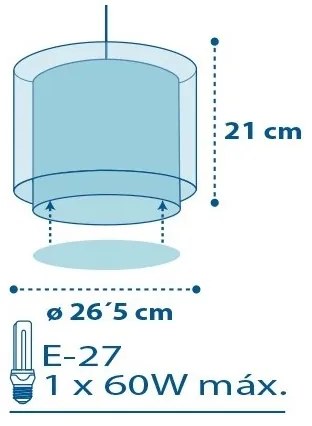 Dalber D-60612 - Detský luster POLICE 1xE27/60W/230V
