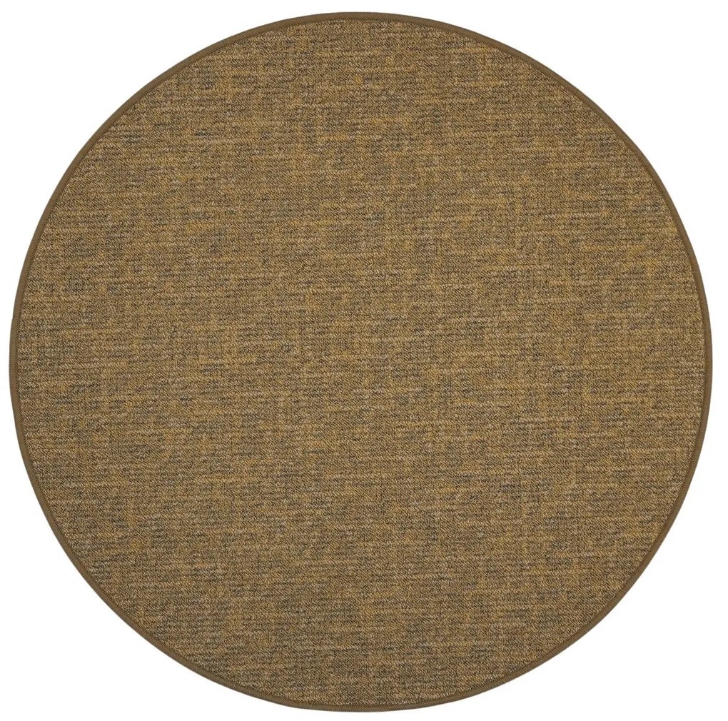 Vopi koberce Kusový koberec Alassio zlatohnedý okrúhly - 300x300 (priemer) kruh cm