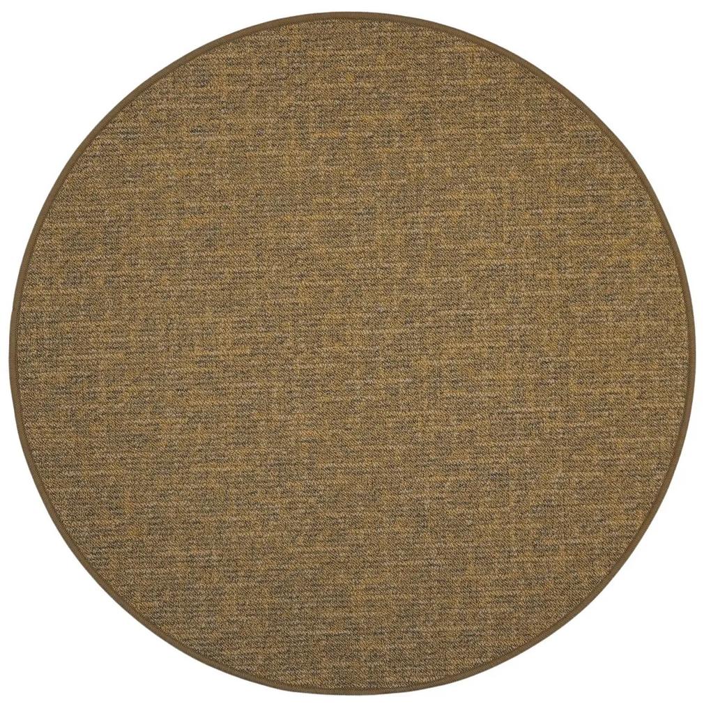 Vopi koberce Kusový koberec Alassio zlatohnedý okrúhly - 80x80 (priemer) kruh cm