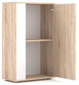 Obývacia stena BRICK dub sonoma/biela