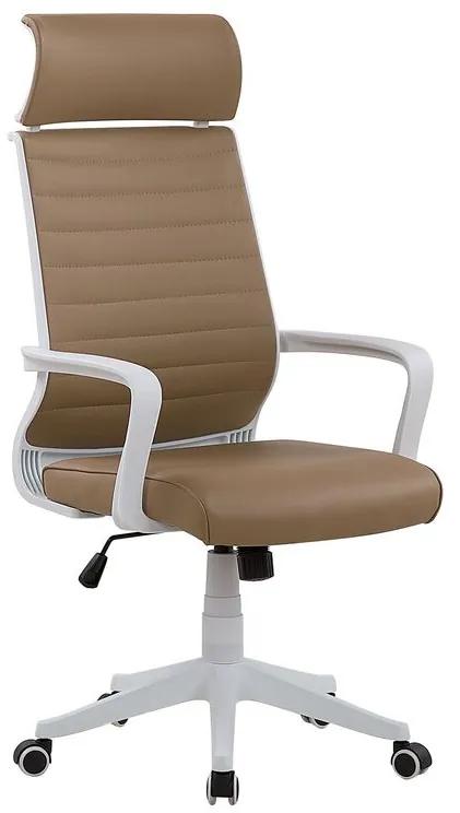 Hnedá ekologická kožená kancelárska stolička LEADER Beliani