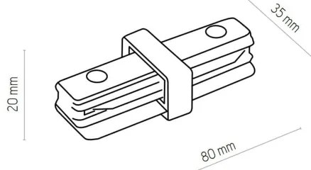 Zuma Line 3017 - Bodové svietidlo do lištového systému REFLEKTOR 8xGU10/10W/230V