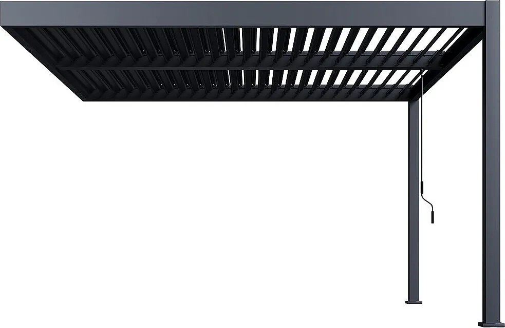 DEOKORK Záhradná hliníková pergola do stien 4x4 m (antracit)