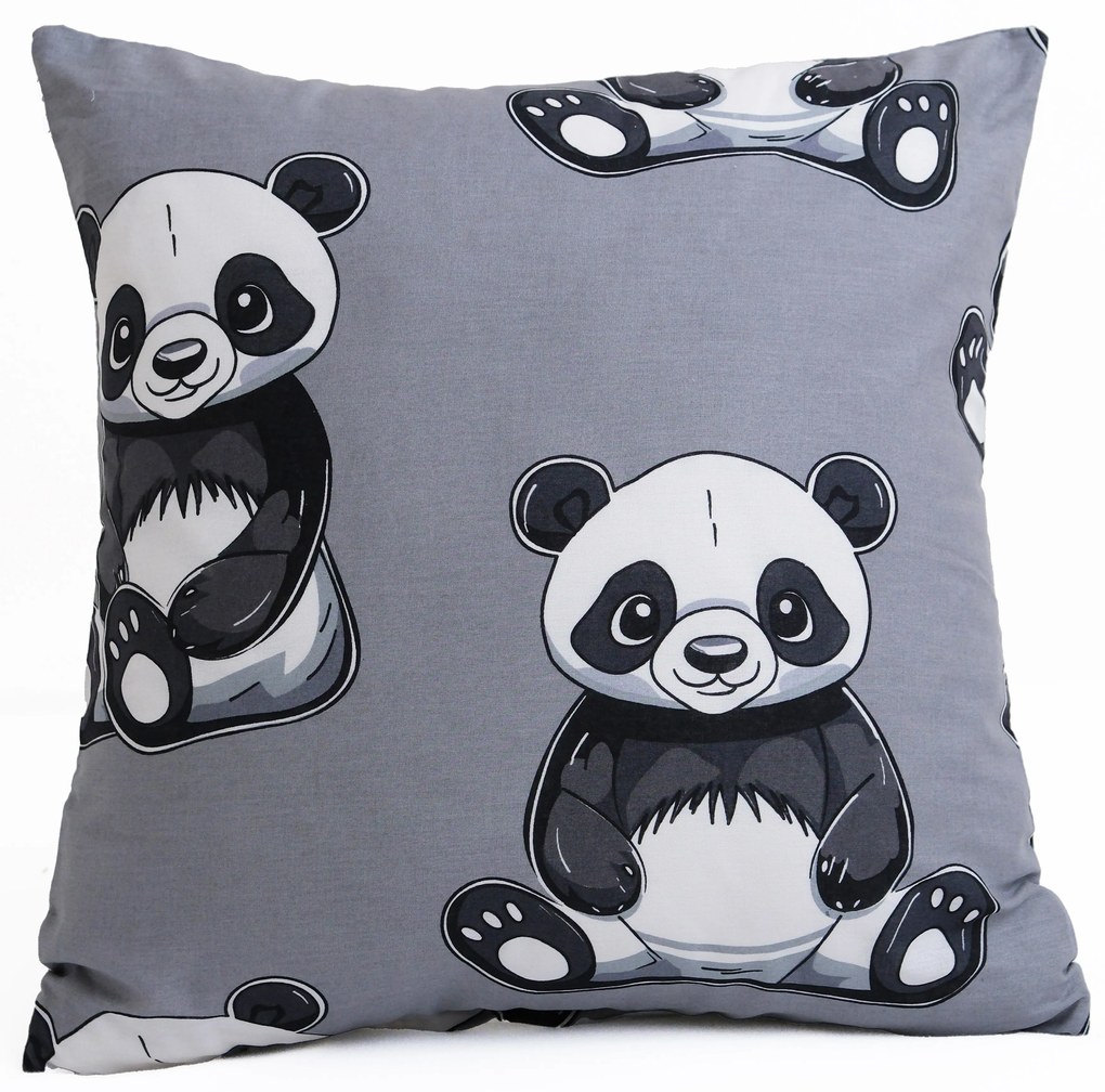 Bavlnená obliečka na vankúšik Renforcé 40 x 40 cm – Panda